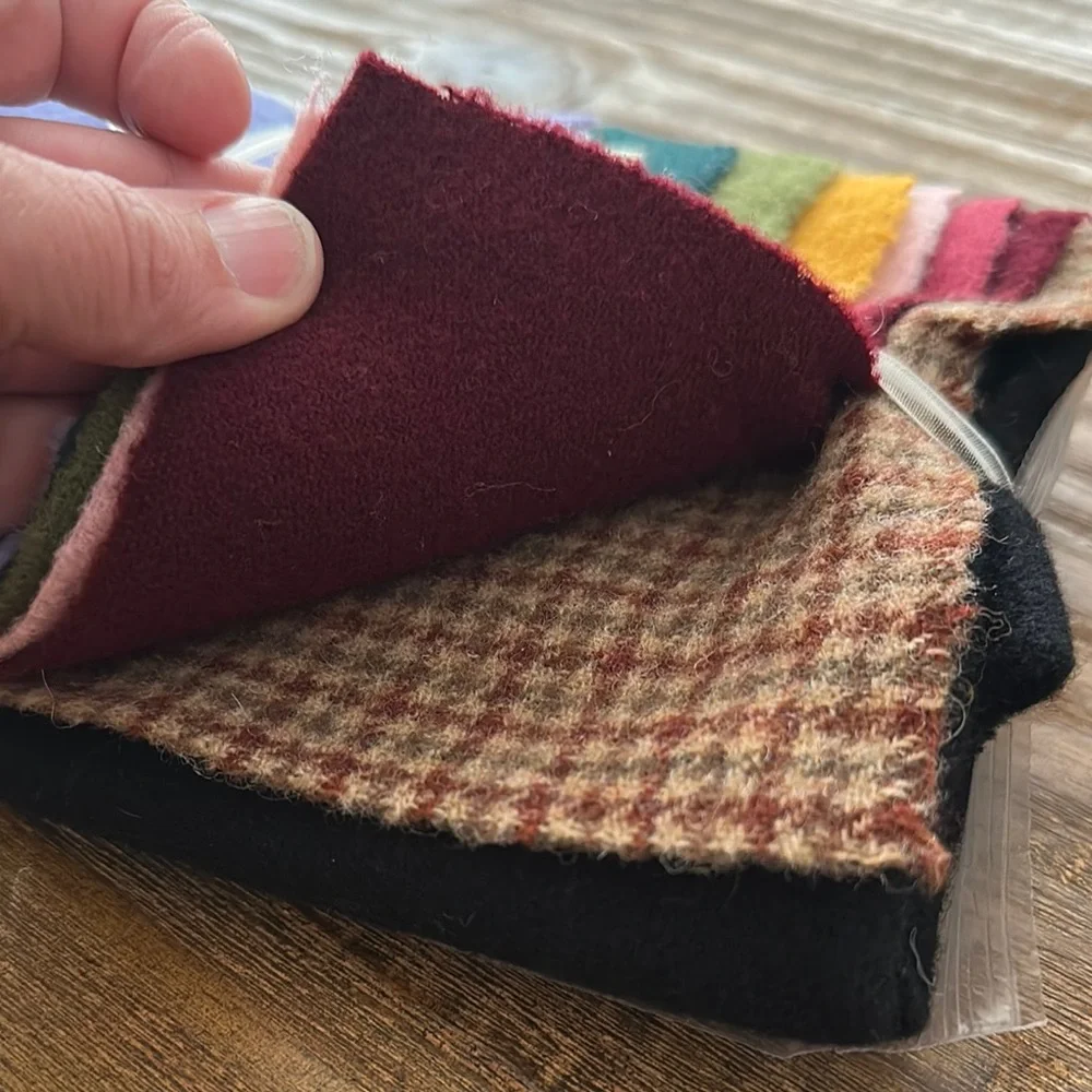 Folk Floral Wool Cottagecore Purse Set New - Picture 4 of 16